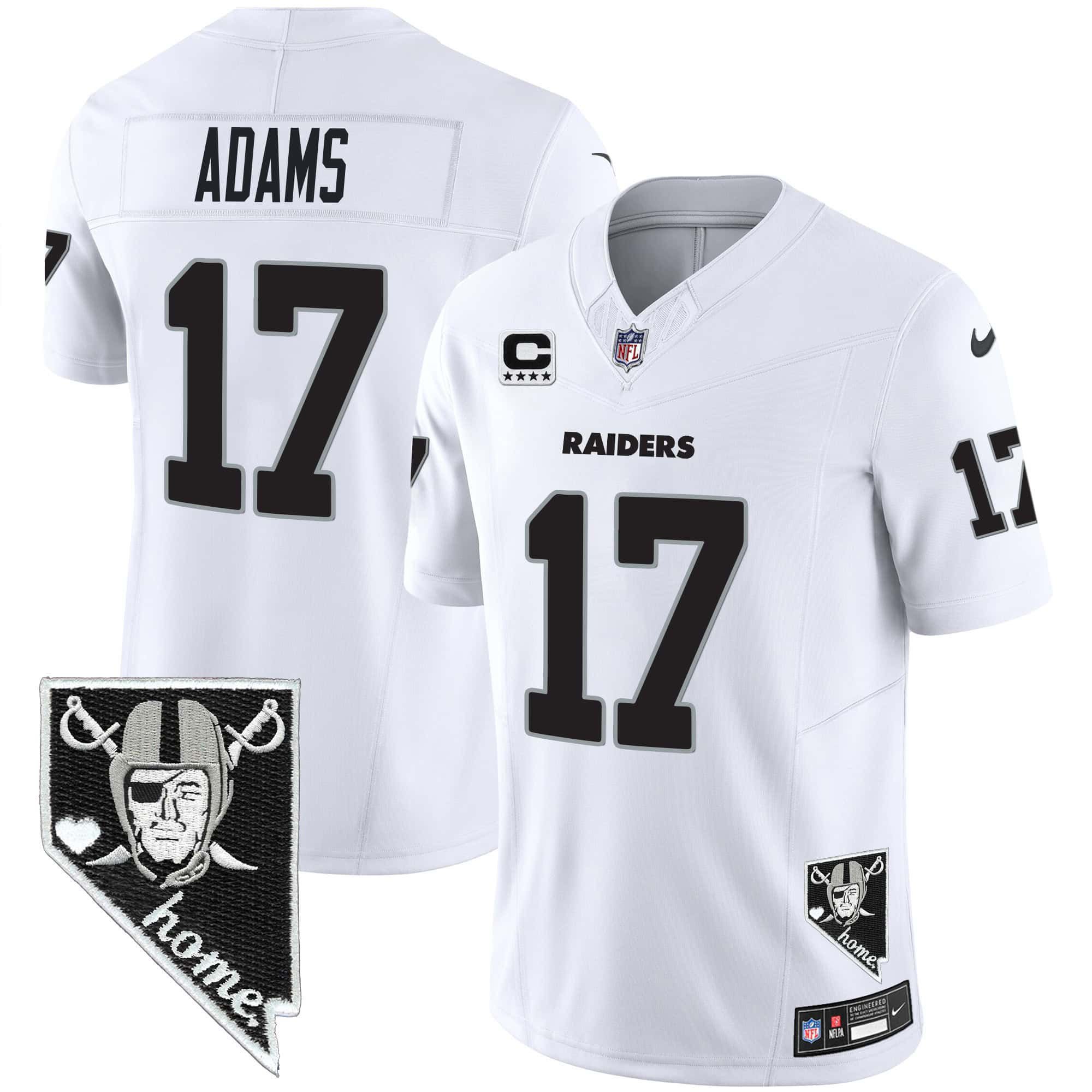 Men Oakland Raiders #17 Adams White 2024 Nike Nevada Home Patch Vapor NFL Jersey->indianapolis colts->NFL Jersey